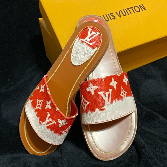 ❌SOLD❌NWOT Ladies Authentic Louis Vuitton MonoLogo Size IT|41 US|9 Sandals❌SOLD❌ - Picture 1 of 10